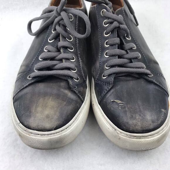 Magnanni Men's Distressed Leather Low-Top  17961 Brando Fashion Sneaker Size 8? - Picture 3 of 9